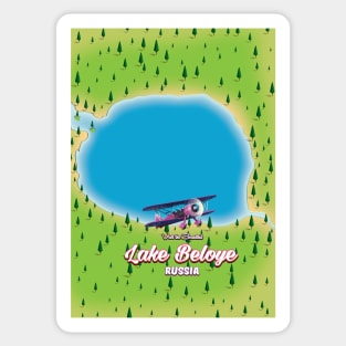 Lake Beloye, russian lake Sticker